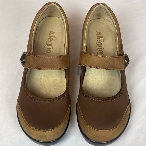 NWOT Alegria Maya Walnut Mary Jane Inspired Wedge Women’s Size 37 = 7 - 7.5 - Picture 5 of 16